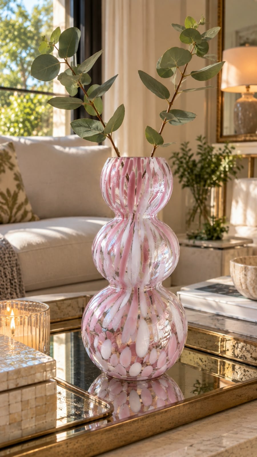 Florero Pinceladas Rosa